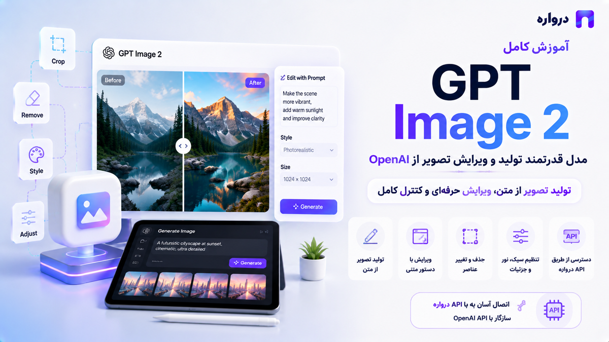 GPT Image 2 چیست؟ آموزش کامل تولید و ویرایش تصویر با API درواره