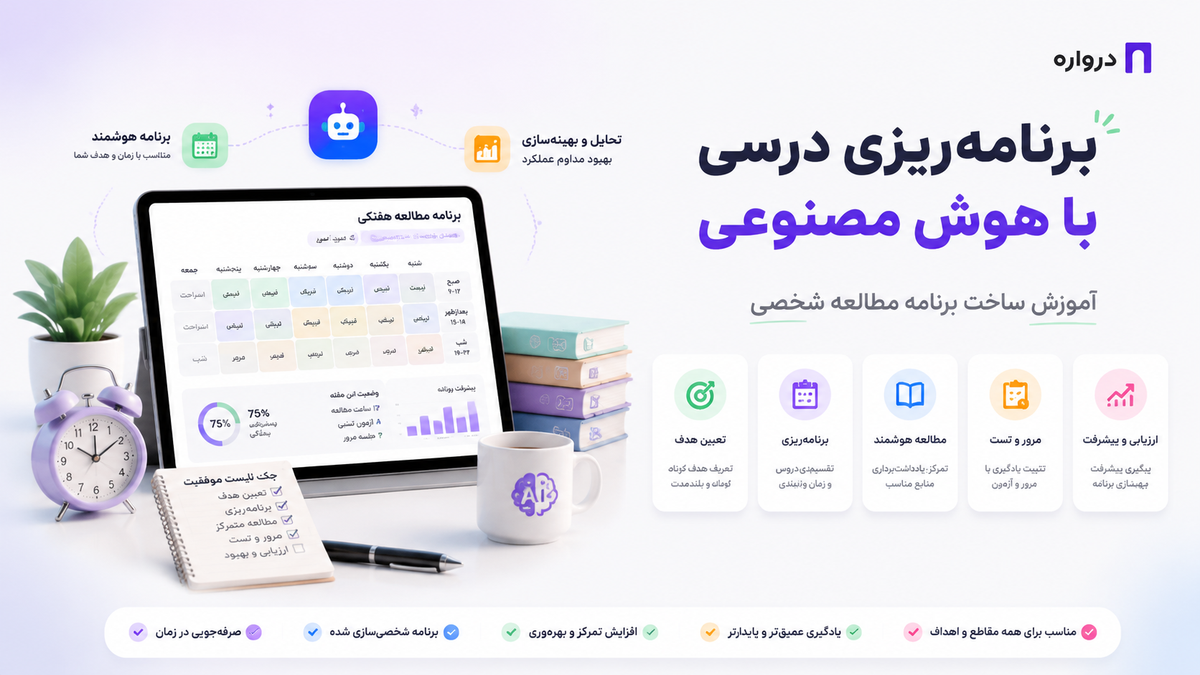 برنامه‌ریزی درسی با هوش مصنوعی؛ آموزش ساخت برنامه مطالعه شخصی