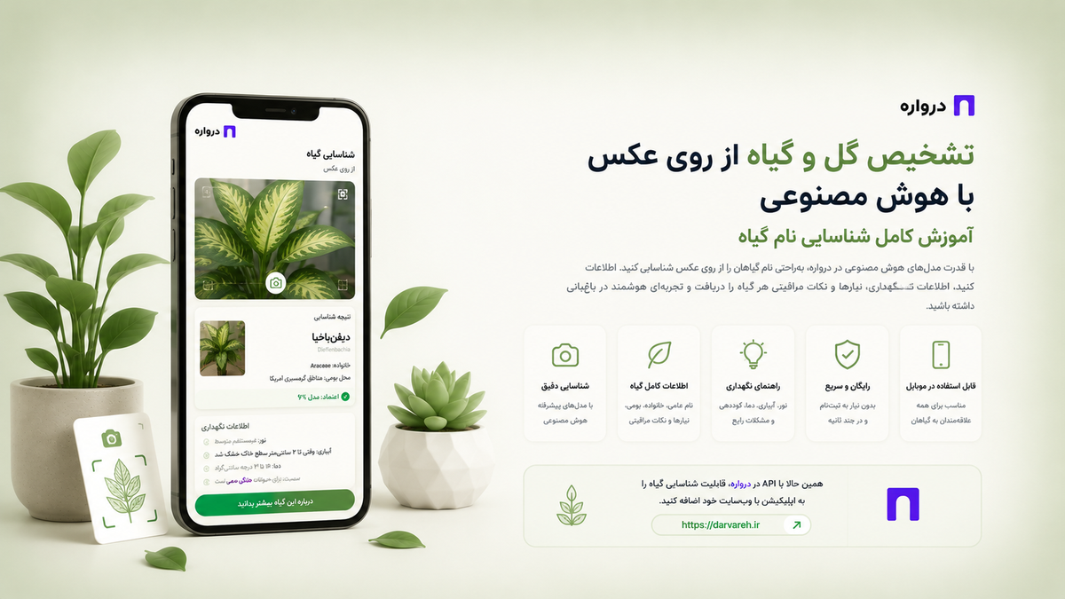 تشخیص گل و گیاه از روی عکس با هوش مصنوعی؛ آموزش شناسایی نام گیاه