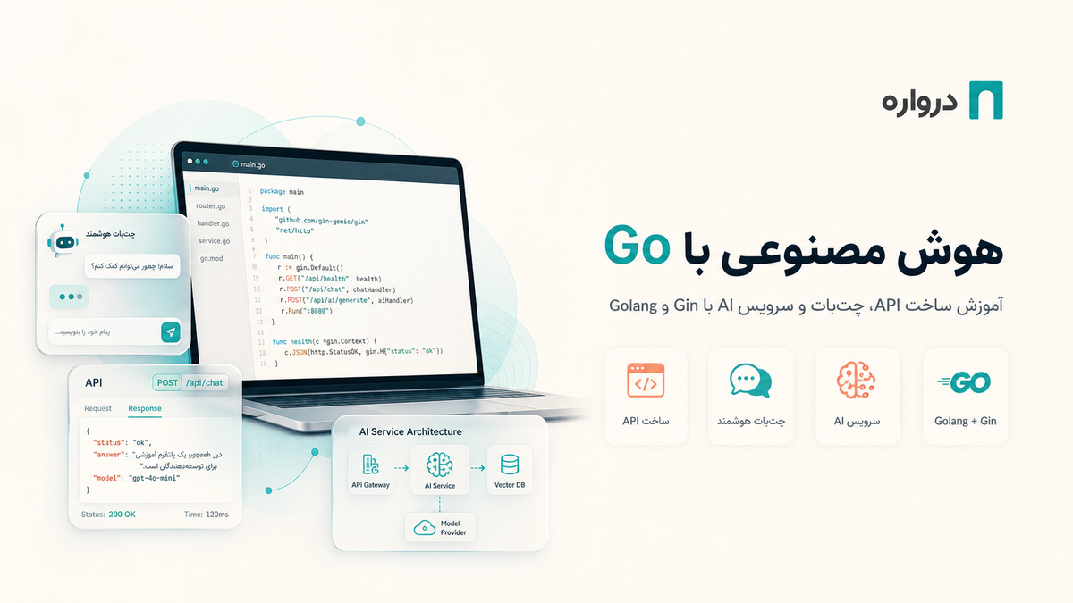 هوش مصنوعی با Go؛ آموزش ساخت API، چت‌بات و سرویس AI با Golang و Gin