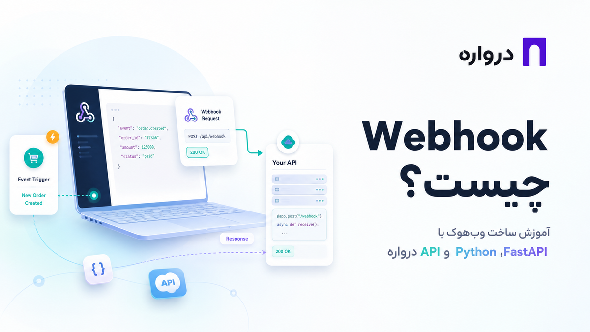 Webhook چیست؟ آموزش کامل ساخت وب هوک با Python، FastAPI و API درواره