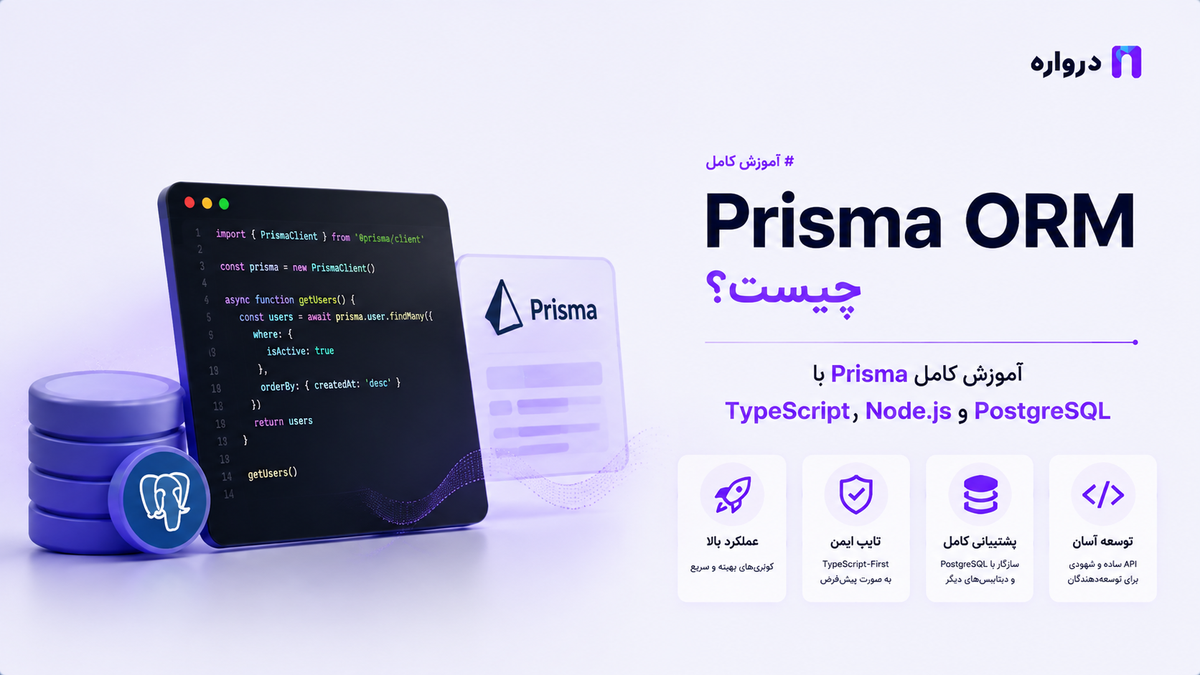 Prisma ORM چیست؟ آموزش کامل Prisma با TypeScript، Node.js و PostgreSQL