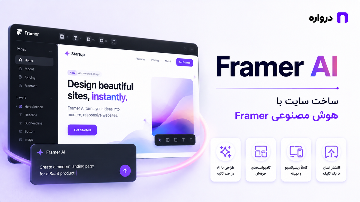 Framer AI چیست؟ آموزش ساخت سایت با هوش مصنوعی Framer
