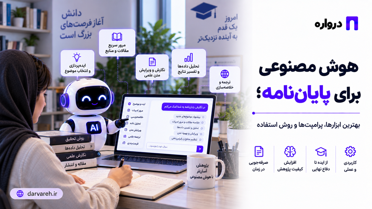 هوش مصنوعی برای پایان‌نامه؛ بهترین ابزارها، پرامپت‌ها و روش استفاده