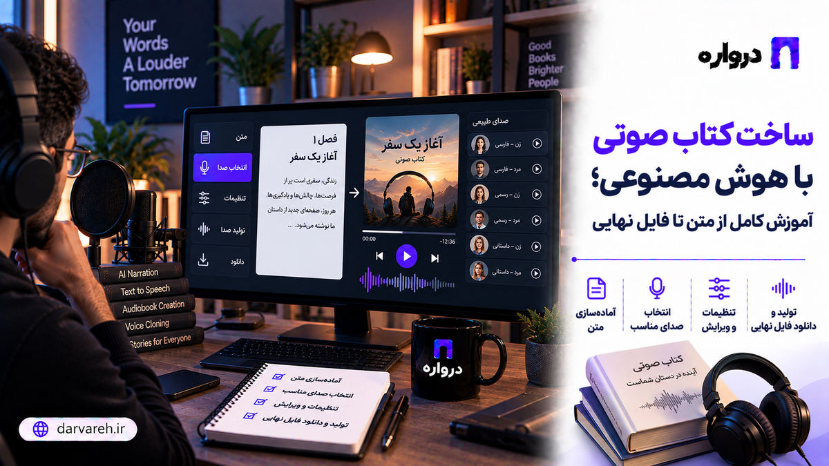 آموزش ساخت کتاب صوتی فارسی با هوش مصنوعی و تبدیل متن به صدا