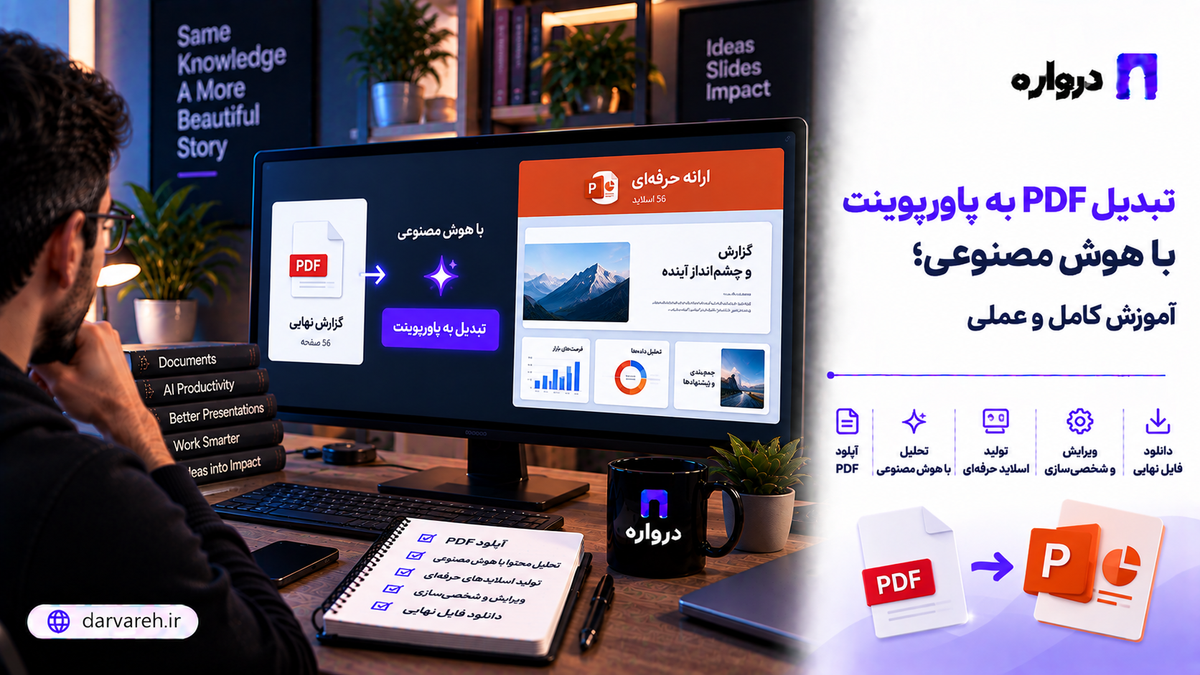آموزش تبدیل فایل PDF به پاورپوینت با هوش مصنوعی