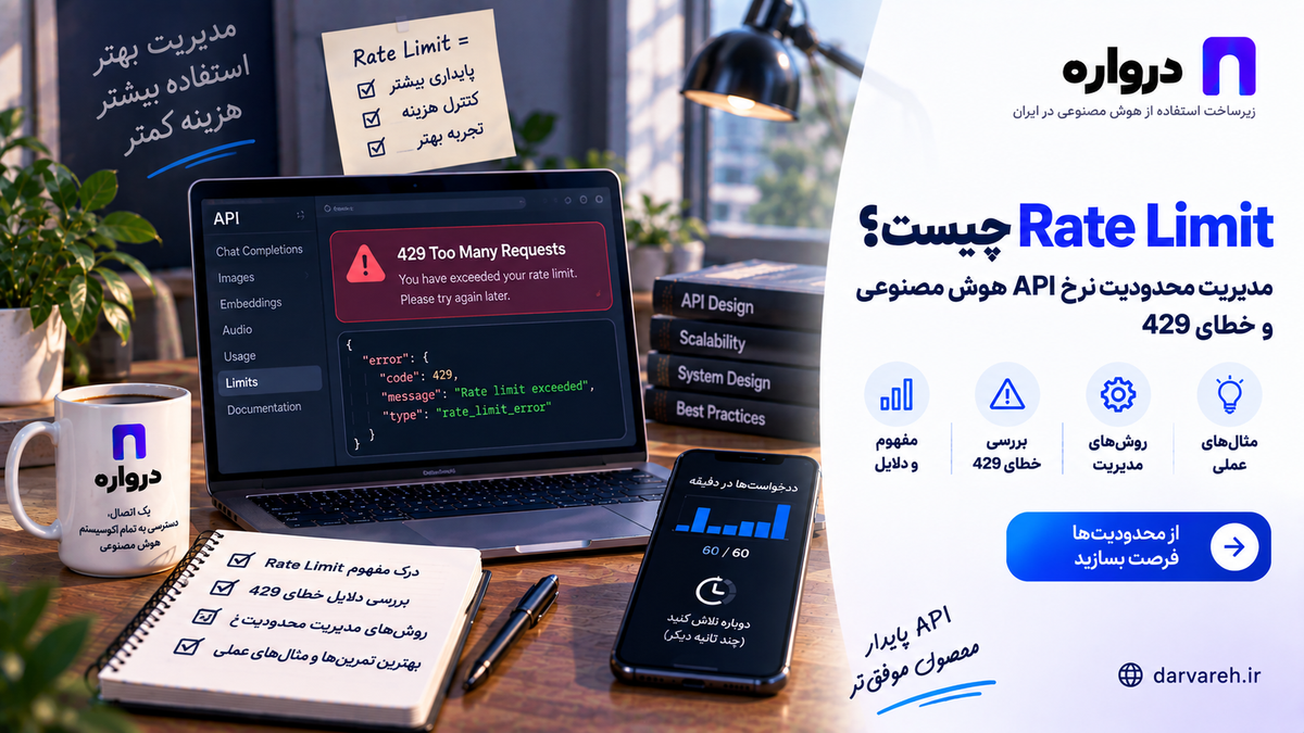 مدیریت Rate Limit و خطای 429 در API هوش مصنوعی