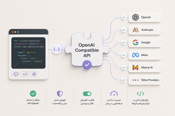 OpenAI-Compatible API چیست؟ راهنمای جامع API سازگار با OpenAI