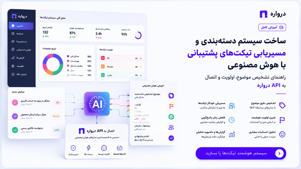 ساخت سیستم دسته‌بندی و مسیریابی تیکت‌های پشتیبانی با هوش مصنوعی؛ راهنمای تشخیص موضوع، اولویت و اتصال به API درواره