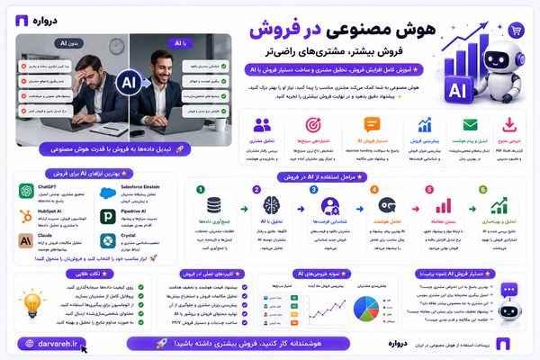 هوش مصنوعی در فروش؛ آموزش افزایش فروش، تحلیل مشتری و ساخت دستیار فروش با AI