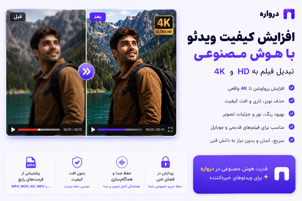 افزایش کیفیت ویدئو با هوش مصنوعی؛ تبدیل فیلم به HD و 4K