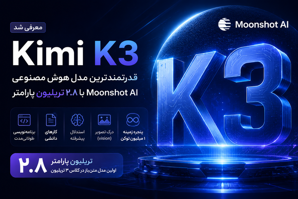 Kimi K3 معرفی شد؛ قدرتمندترین مدل هوش مصنوعی Moonshot AI با ۲.۸ تریلیون پارامتر