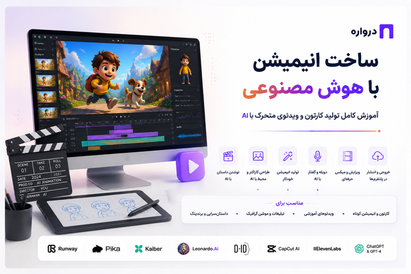 ساخت انیمیشن با هوش مصنوعی؛ آموزش کامل تولید کارتون و ویدئوی متحرک با AI