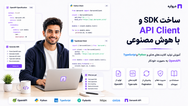 ساخت SDK و API Client با هوش مصنوعی؛ آموزش تولید کلاینت Python و TypeScript از OpenAPI