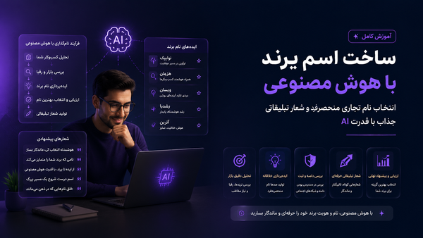 ساخت اسم برند با هوش مصنوعی؛ انتخاب نام تجاری و شعار تبلیغاتی با AI