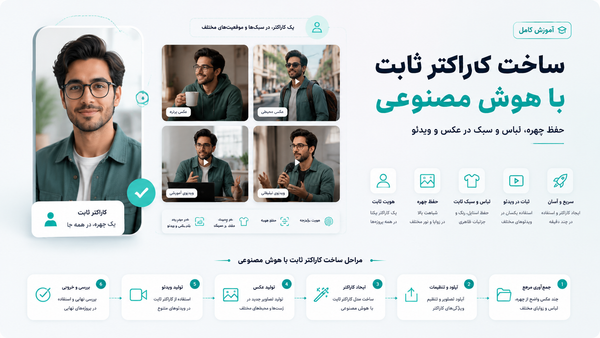 ساخت کاراکتر ثابت با هوش مصنوعی؛ آموزش حفظ چهره، لباس و سبک در عکس و ویدئو