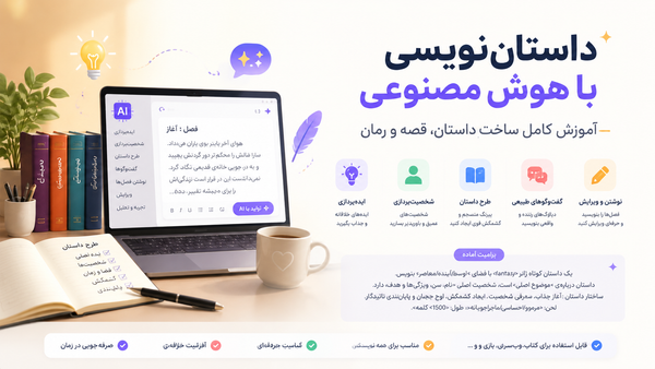 داستان‌نویسی با هوش مصنوعی؛ آموزش کامل ساخت داستان، قصه و رمان