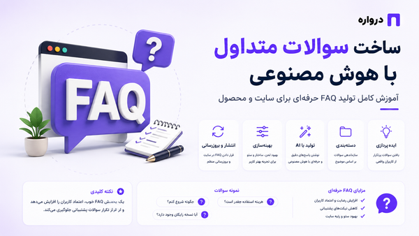 ساخت سوالات متداول با هوش مصنوعی؛ آموزش تولید FAQ حرفه‌ای برای سایت و محصول