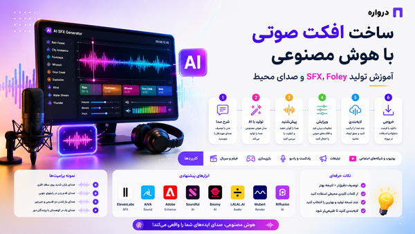 ساخت افکت صوتی با هوش مصنوعی؛ آموزش تولید SFX، Foley و صدای محیط