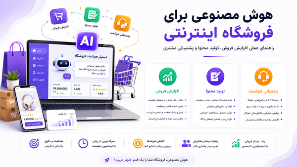 هوش مصنوعی برای فروشگاه اینترنتی؛ راهنمای عملی افزایش فروش، تولید محتوا و پشتیبانی مشتری