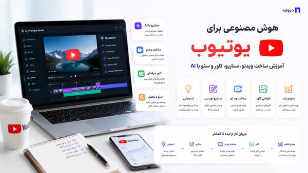 هوش مصنوعی برای یوتیوب؛ آموزش ساخت ویدئو، سناریو، کاور و سئو با AI