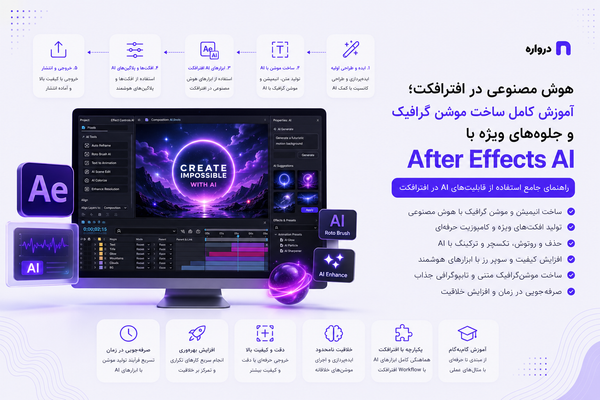 هوش مصنوعی در افترافکت؛ آموزش کامل ساخت موشن گرافیک و جلوه‌های ویژه با AI