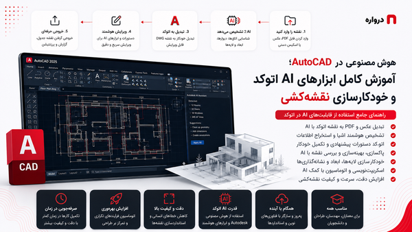 هوش مصنوعی در AutoCAD؛ آموزش کامل ابزارهای AI اتوکد و خودکارسازی نقشه‌کشی
