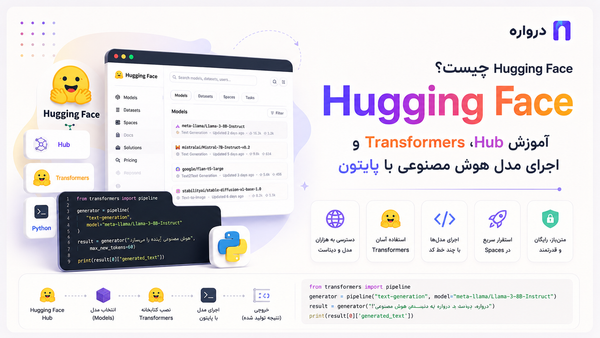 Hugging Face چیست؟ آموزش Hub، Transformers و اجرای مدل هوش مصنوعی با پایتون