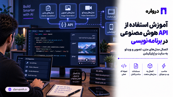 آموزش استفاده از API هوش مصنوعی در برنامه‌نویسی؛ اتصال مدل‌های متن، تصویر و ویدئو به سایت و اپلیکیشن