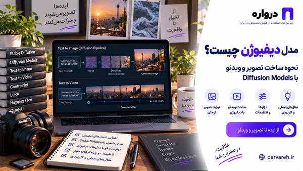 فرایند تبدیل نویز به تصویر در مدل دیفیوژن هوش مصنوعی