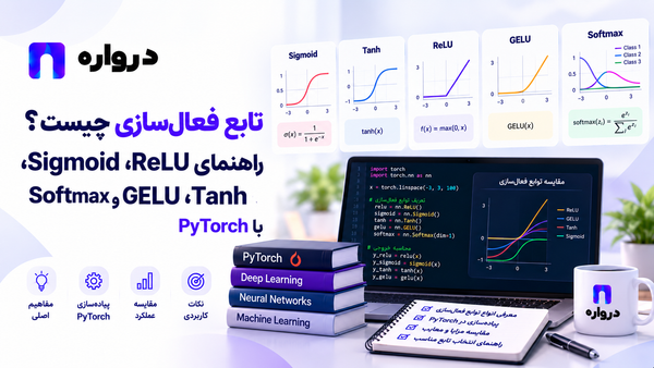 تابع فعال‌سازی چیست؟ راهنمای ReLU، Sigmoid، Tanh، GELU و Softmax باPyTorch